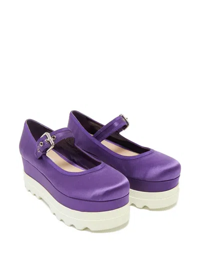 Pre-owned Miu Miu Mary Jane Platform Pumps In Purple