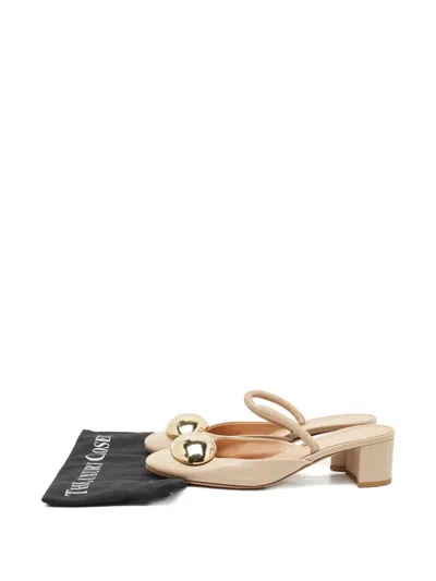 Pre-owned Gianvito Rossi Sphera Leather Pumps In Neutral