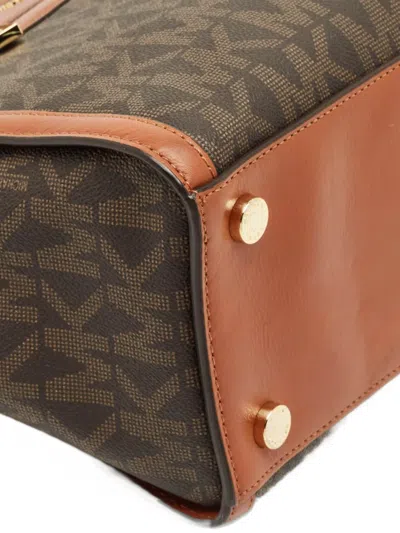 Pre-owned Michael Michael Kors Large Selma Canvas Tote Bag In Brown