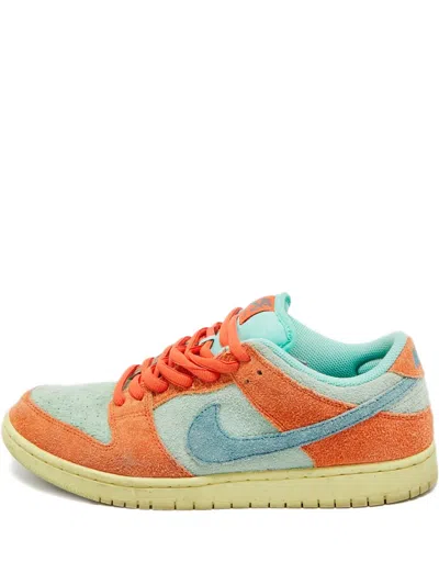 Pre-owned Nike Dunk Low Suede Low-top Sneakers In Orange
