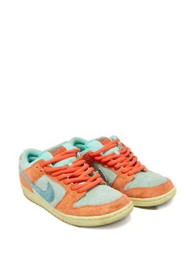 Pre-owned Nike Dunk Low Suede Low-top Sneakers In Orange