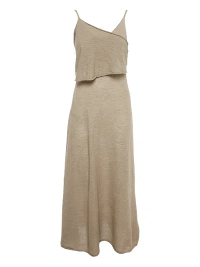Pre-owned Loro Piana Sleeveless Maxi Dress In Neutral