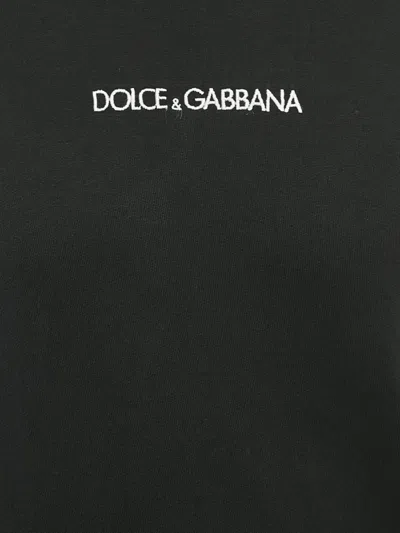Pre-owned Dolce & Gabbana Logo-embroidered Sweatshirt In Black