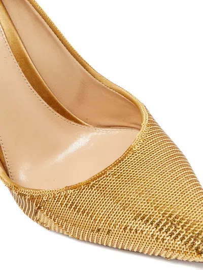 Pre-owned Gianvito Rossi Sequins Pointed-toe Pumps In Gold