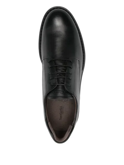 Nero Giardini Lace-up Leather Derby Shoes In Black