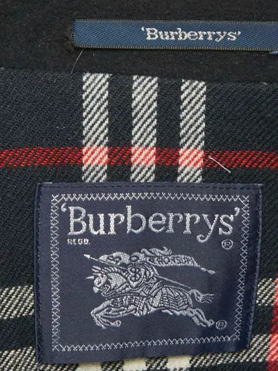 Pre-owned Burberry Button-front Coat In Blue