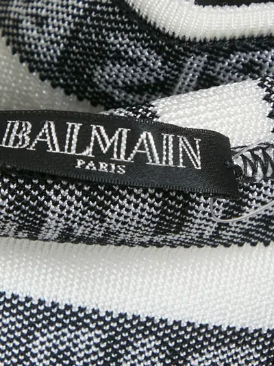 Pre-owned Balmain Crossover-banded Top In White