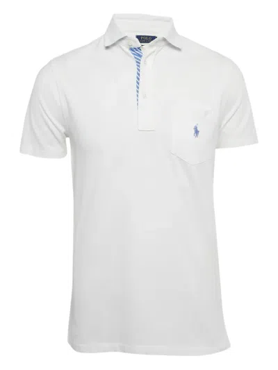 Pre-owned Polo Ralph Lauren Slim-fit Pocket Polo Shirt In White