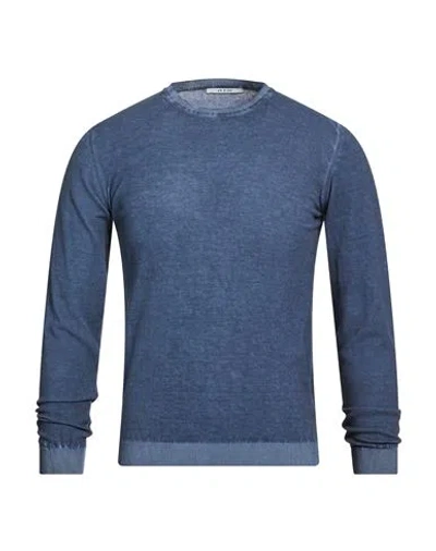 At.p.co At. P.co Man Sweater Slate Blue Size S Cotton In Multi