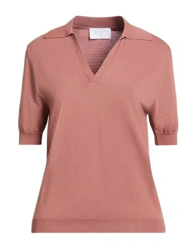 Daniele Fiesoli Collezione N_01 Woman Sweater Brown Size L Viscose, Polyamide In Pink