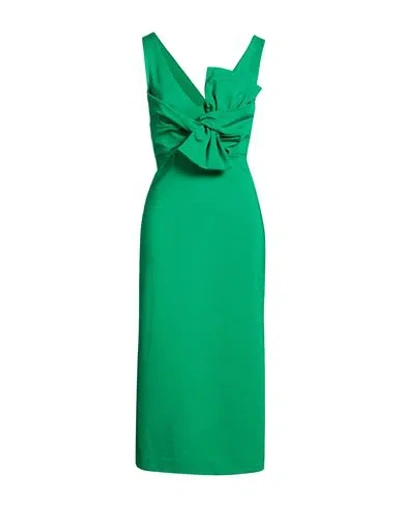 P.a.r.o.s.h P. A.r. O.s. H. Woman Midi Dress Green Size L Viscose, Polyamide, Elastane In Green