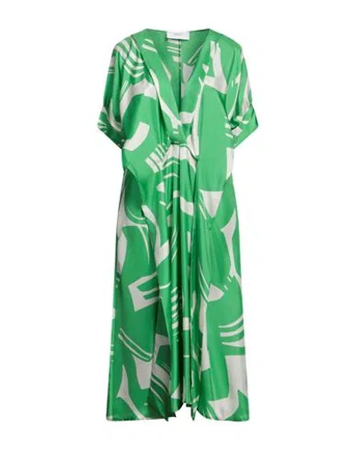 Beatrice B Beatrice .b Woman Midi Dress Green Size 8 Silk In Green