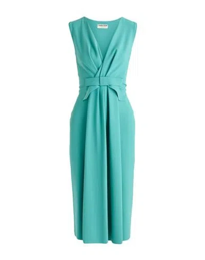 Chiara Boni La Petite Robe Woman Midi Dress Turquoise Size 12 Polyimide, Elastane In Blue