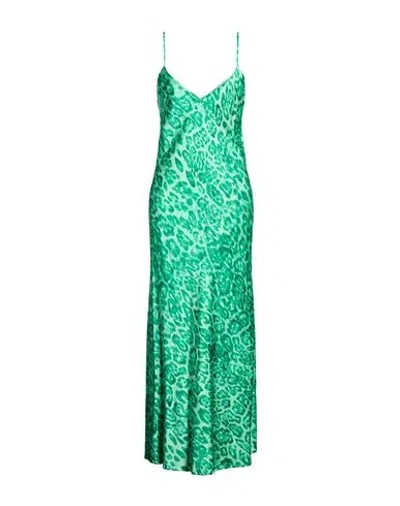 Clips Woman Maxi Dress Green Size 8 Viscose, Elastane In Multi