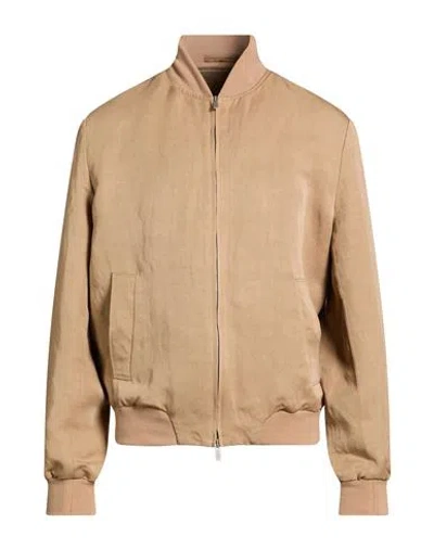 Boglioli Baseball-collar Bomber Jacket In Neutrals