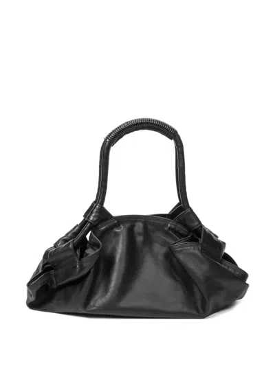 Pre-owned Loewe Nappa-aire Schultertasche Mit Logo-prägung In Black