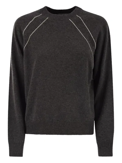 Peserico Pullover Mit Rundhalsausschnitt In Gray