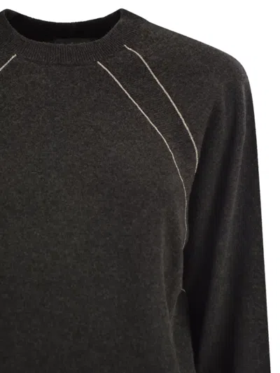 Peserico Pullover Mit Rundhalsausschnitt In Gray