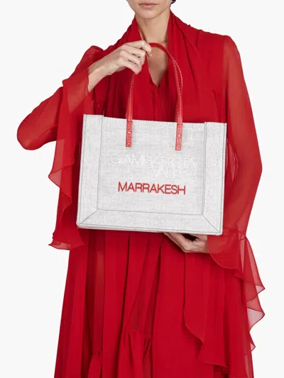 Giambattista Valli Tote Bag Aus Canvas In White