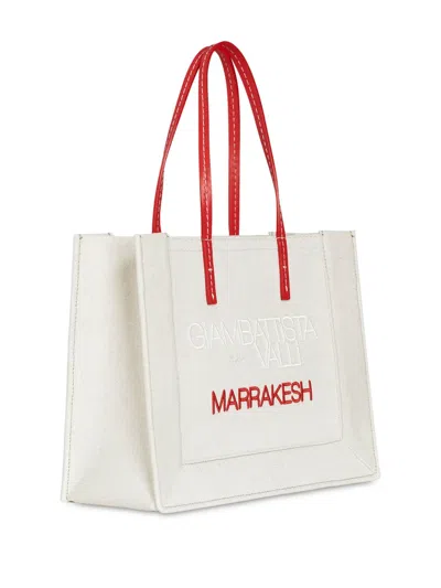 Giambattista Valli Tote Bag Aus Canvas In White