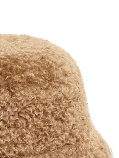 Apparis Amara Bouclette Bucket Hat In Brown