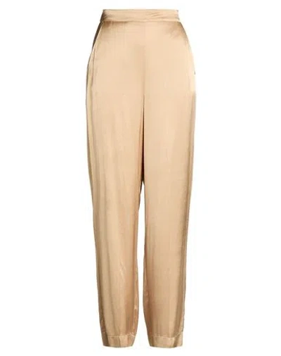 Ottod'ame Woman Pants Sand Size 12 Viscose In Neutral