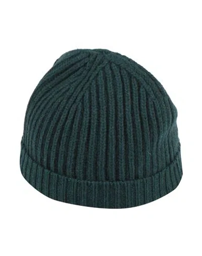 Aragona Woman Hat Dark Green Size Onesize Cashmere In Green