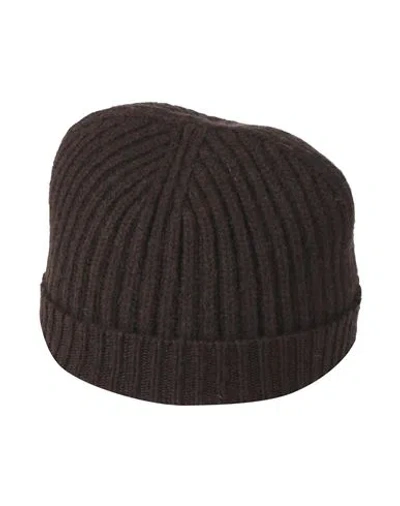 Aragona Woman Hat Dark Brown Size Onesize Cashmere In Brown