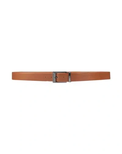 Piquadro Man Belt Tan Size Onesize Leather In Brown