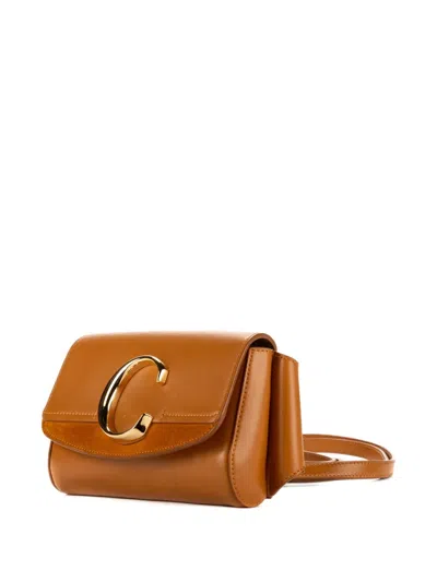 Pre-owned Chloé C Suede Belt Bag In Brown