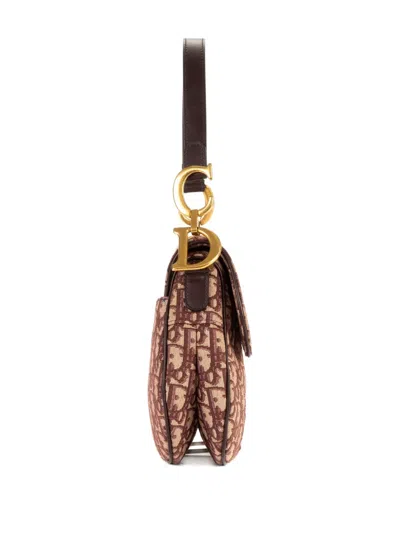Pre-owned Dior Saddle Shoulder Bag In Neutral