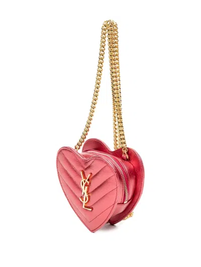 Pre-owned Saint Laurent 2000 Love Heart Crossbody Bag In Pink