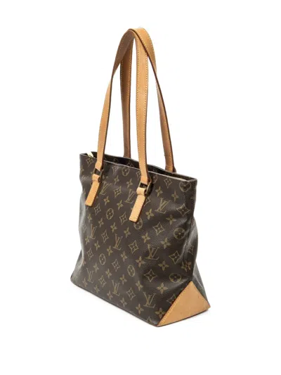 Pre-owned Louis Vuitton 2002 Cabas Piano Monogram Shoulder Bag In Brown