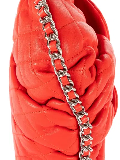 Pre-owned Chanel Interlocking-cc Leather Shoulder Bag In Red