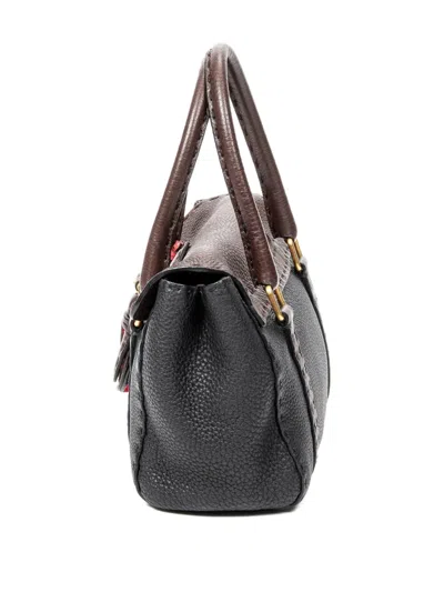 Pre-owned Fendi 2000 Selleria Tote Bag In Black