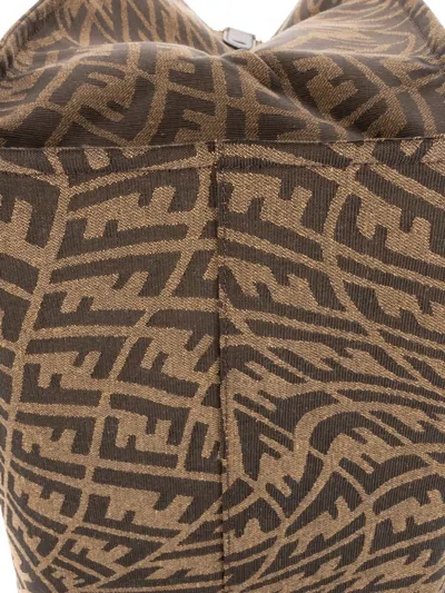 Pre-owned Fendi X Sarah Coleman 2000 Ff Vertigo Handbag In Brown