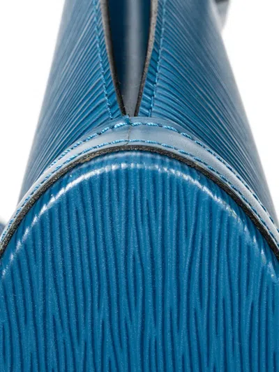 Pre-owned Louis Vuitton 1996 St-jacques Pm Embossed Shoulder Bag In Blue