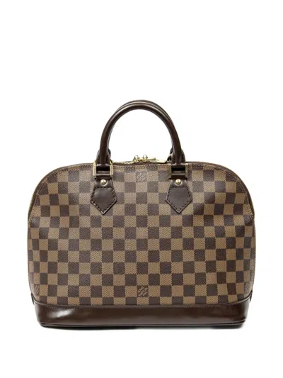 Pre-owned Louis Vuitton Alma Pm Damier Tote Bag In Brown