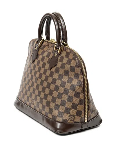 Pre-owned Louis Vuitton Alma Pm Damier Tote Bag In Brown