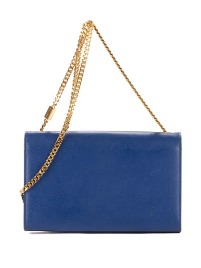 Pre-owned Saint Laurent Medium Kate Shoulder Bag In Blue