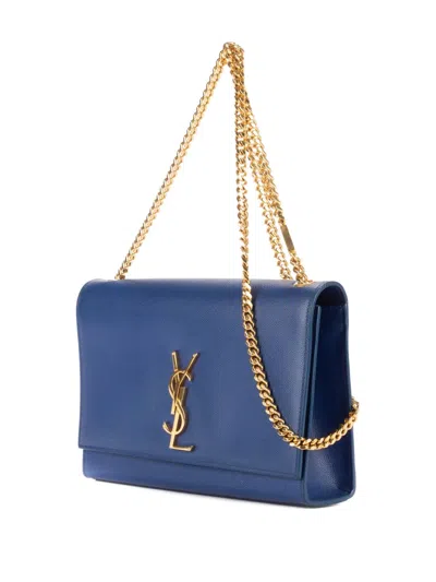 Pre-owned Saint Laurent Medium Kate Shoulder Bag In Blue
