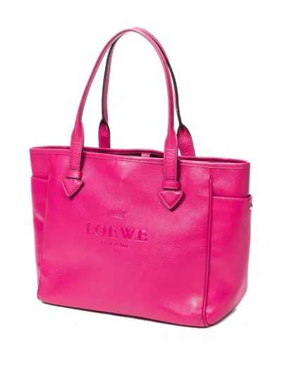 Pre-owned Loewe Leather Tote Bag In Pink