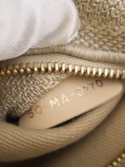 Pre-owned Dior 2020 Medium Canvas Cannage Lady D Lite Satchel In Gold