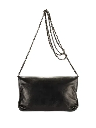 Pre-owned Chanel Giant Lock Reissue Mademoiselle Flap Shoulder Bag In Black