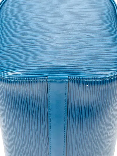 Pre-owned Louis Vuitton Speedy 25 Embossed-leather Tote Bag In Blue