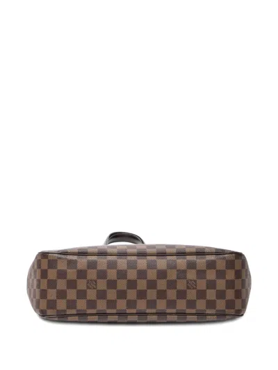 Pre-owned Louis Vuitton 2000 Parioli Pm Checkered-pattern Shoulder Bag In Brown