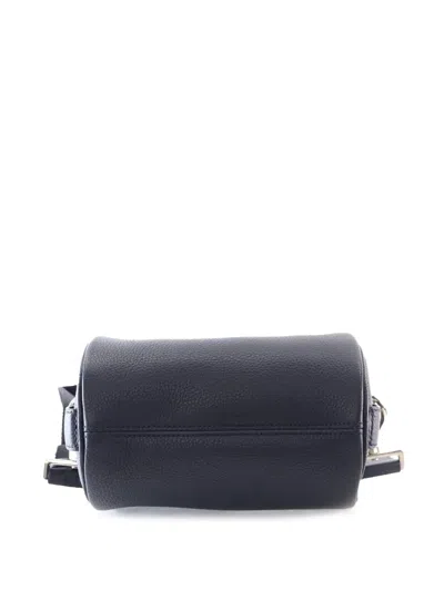 Pre-owned Dior 2020 Grained Calfskin Roller Messenger Bag Satchel In Blue