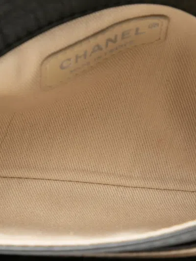 Pre-owned Chanel 2003-2004 Mini Calfskin Giant Mademoiselle Turnlock Flap Handbag In Black