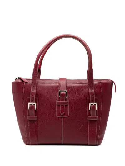 Pre-owned Loewe 2005 Leather Senda Handbag In Red
