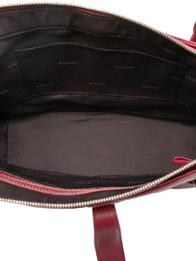 Pre-owned Loewe 2005 Leather Senda Handbag In Red